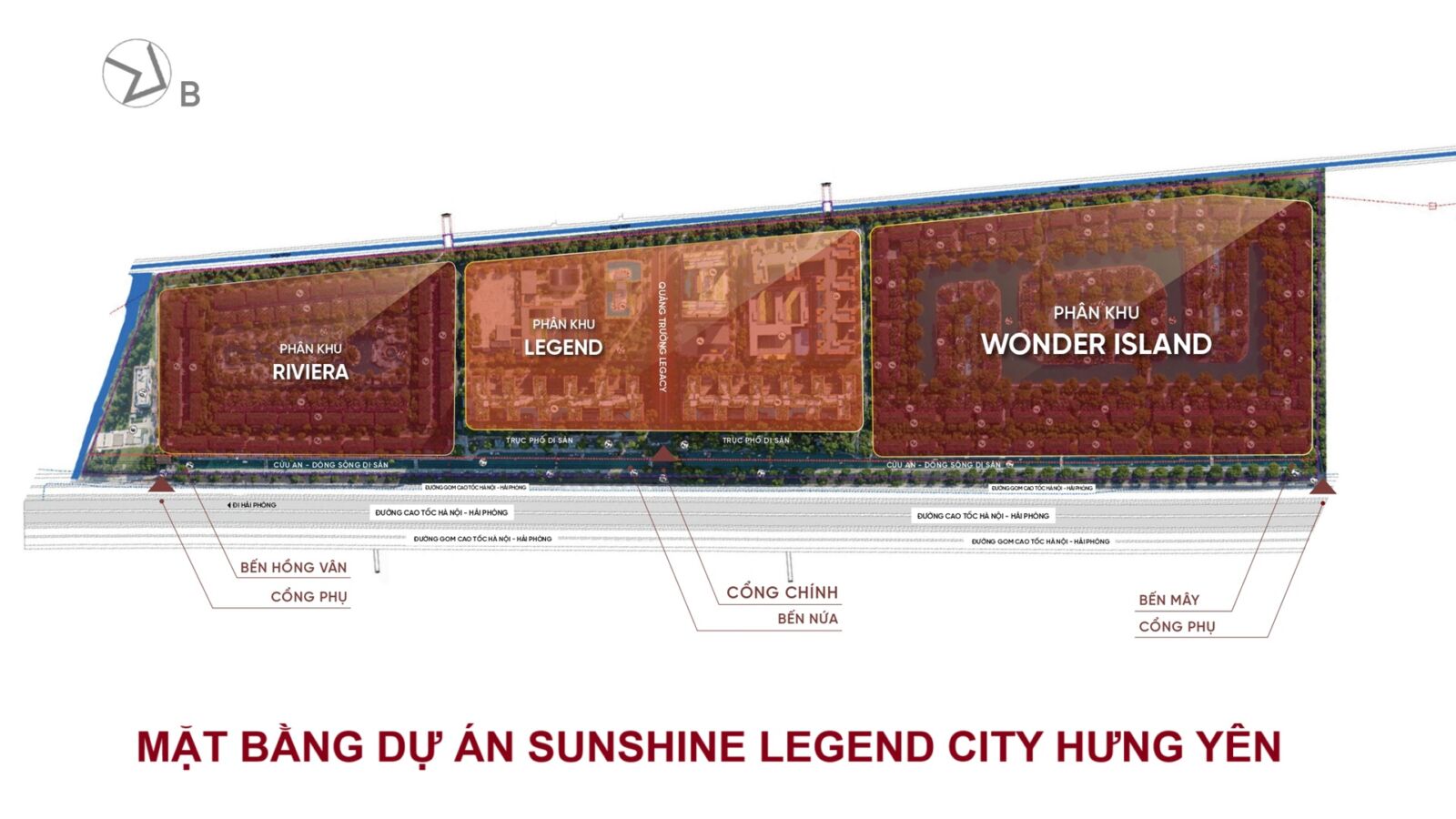 mặt bằng tiện ích dự án sunshine legend city văn giang hưng yên
